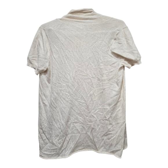 J.Crew Small Ivory Cotton Open Front Short Sleeve Cardigan Sweater - Picture 2 of 11